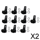 Maxbell 2x10x Fishing Hooks Keeper Hook Keeper for Lures Mini Fishing Rod Hook Keepers black