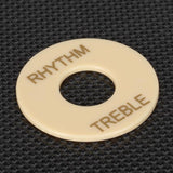 Maxbell Rhythm Treble Switch Plate + Curved Pickups Frames Mounting Rings For LP Guitar