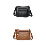 Maxbell 2x Ladies Cross Body Bag PU Leather Messenger Shoulder Handbag Long Strap
