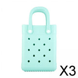 Maxbell 3xBeach Tote Bag Summer Waterproof Open Tote Bag for Women Lightweight Handbag Light Green