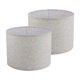 Maxbell 2Pcs Table Lamp Shades Set Decor Light Covers for Dining Room Office Kitchen Light Gray