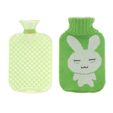 Maxbell Maxbell 2L Durable PVC Massage Thickened Hot Water Bottle with Cloth Cover Green