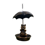 Maxbell Bird Feeder Garden Decoration with Roof Bird Food Tray for Gift Balcony Yard Cat