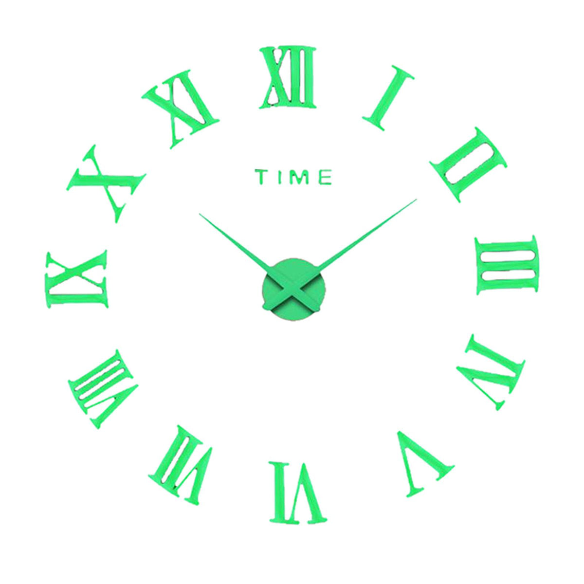 Maxbell Maxbell Wall Luminous Clock DIY 3d Sticker Modern Home Bar Decor Watch D
