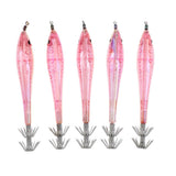 Maxbell 10pcs Squid Lure Jig Hook Lure Hard Plastic Baits Glow in Dark Fishing Tool