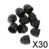 Maxbell 30x10pcs M6 Black Dome Bolt Nut Protection Caps Cover Hexagon Screws M6x10mm