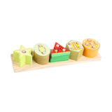 Maxbell Wooden Sorting Stacking Toys Shape Color Recognition for Kids Birthday Gifts Fruit