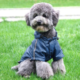 Maxbell Reflective Fleece Lined Raincoat Jacket Poncho for Small Dog Pet Clothes M Blue