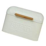Maxbell Bread Storage Box Retro Countertop Pastry Kitchen Storage for Pantry Kitchen Ivory White