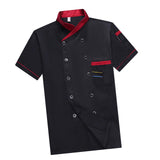 Maxbell 2xUnisex   Jacket Coat Waiter Waitress for Kitchen Hotel Cafe XL Size Black