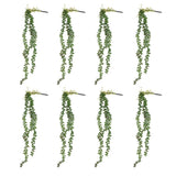 Maxbell 8x Artificial Flower String of Pearls Wall Hanging Succulents Plants Green