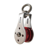 Maxbell Lifting Rope Pulley Block Swivel Hanging Wire Towing Wheel Heavy Duty Red - Aladdin Shoppers