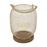 Maxbell Coffee Pod Holder Metal Coffee Pod Storage Basket for Office Countertop Room 13cmx17cm Blue Gold