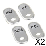 Maxbell 2xChrome Brushed Rocker Switch Cover For Harley Electra Glide FLHTCU 1996-2013