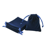 10 Pieces Velvet Drawstring Bags Gift Bags for Gift Packaging Wedding Favors Dark Blue