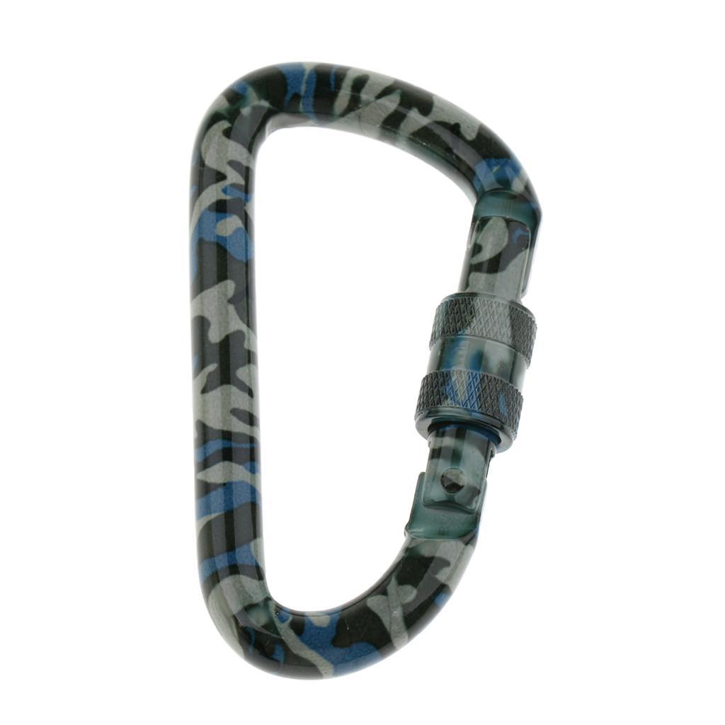 Maxbell Outdoor Camping Hiking Screw Locking Carabiner Keychain - Camouflage 2