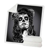 Maxbell Soft Comfortable Digital Printing Flannel Blanket Sofa Throw  Woman