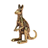 Maxbell Miniature Kangaroo Figurine Gift Brass Ornament for Office Shelf Living Room