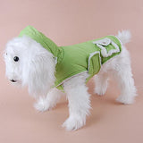 Maxbell Maxbell Pet Dog Puppy Warm Sleeveless Hoodie Coat Vest Clothes Apparel Green(M)