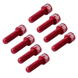 Maxbell 8pcs Road Bicycle Handlebar Stem Screw Aluminum Alloy M5*17MM Bolts Red