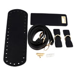 Maxbell 2xCrochet Bag Bottom Base Crochet Bag Making Set for Crossbody Bag Purse Parts Black