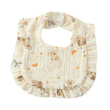 Maxbell Cotton Baby Bib Feeding Bibs Soft Washable Burp Bibs for Baby Eating Feeding Bear