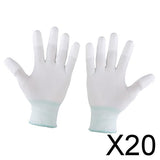 Maxbell 20x1 Pair Nylon Quilting Gloves for Machine Quilters Quilting Sewing M White