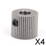 Maxbell 4xStainless Steel Extruder Drive Gear 5mm Shaft for 3D Printer 1.75mm Filament