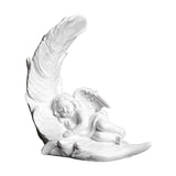 Maxbell Maxbell Cherub Statue White Memorial Baby Angel Statue for Living Room Sturdy Left