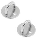 Maxbell 2Pcs Stainless Round Pad Eye Plate Sail Boat Kayak Sunshades Accessory M5