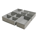 Maxbell 4x Underwear Socks Storage Boxes Drawer Organizer for Underwear Bra Lingerie height 10cm grey