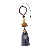 Maxbell Buddha Statue Wall Hanger Lovely Wood Sculpture Car Rear View Mirror Pendant Style D