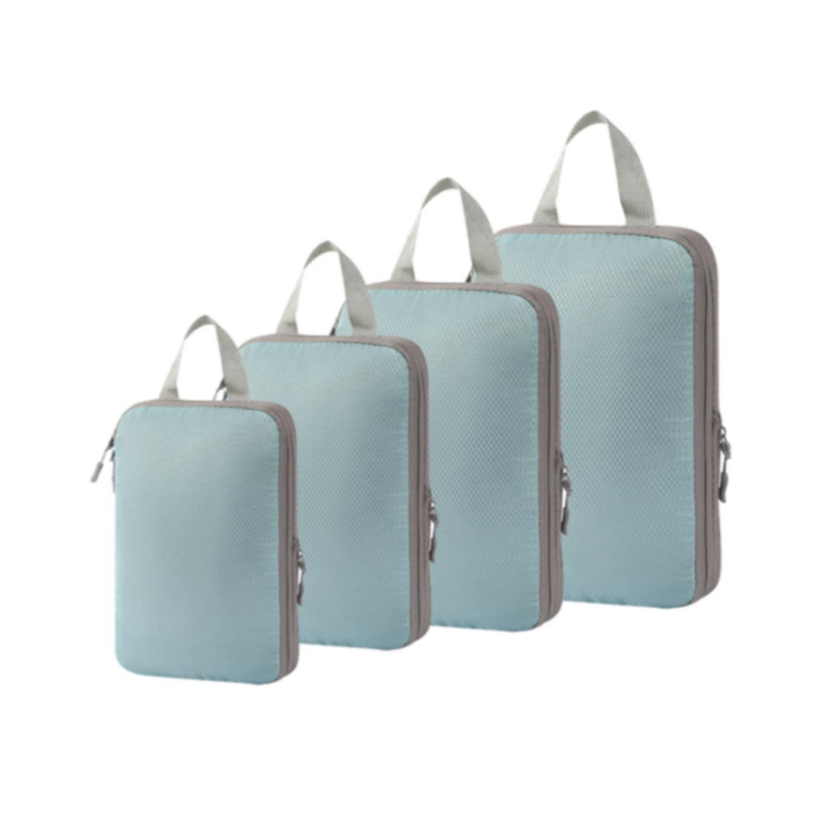 Maxbell 4Pcs Compression Storage Bags Luggage Packing Organizers for Outdoor Clothes Blue