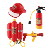 Maxbell Firefighter Water Spray Toy Set Summer Role Playing for Party Backyard Beach 3pcs
