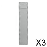 Maxbell 3xElastic Band Pen Holder Pen Sleeve for Hardcover Journals Planners Notebooks Grey