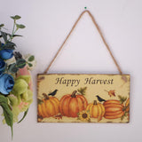Maxbell 2pcs Rustic Wood Plaque Autumn Blessings Board Happy Harvest Hanging Sign