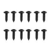Maxbell 24pcs Scratchplate Pickguard Screws for Guitar Fender Strat Tele Silver Black