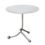 Maxbell Small End Table Ornament Multifunction Bedside Table for Office Dorm Bedroom white