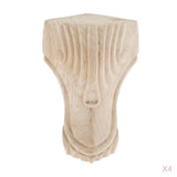 Maxbell 4pcs Solid Wood  Sofa Leg Unfinished Furniture Feet or Couch Chair Cabinet A