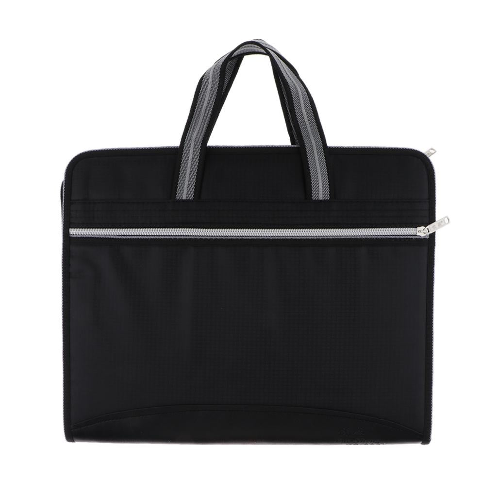 Maxbell Expandable File Folder Organizer A4 Paper Document Storage Holder Case Black