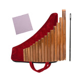 Maxbell Pan Pipe Instrument 15 Tube G Key for Musician Instrument Builder Beginners Right Hand