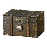 Vintage Storage Box Rustic Decorative Box for Crafts Accessories Art Hobbies Combination Lock
