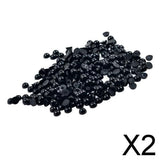 Maxbell 2xBlack Half Pearl Beads Flat Back Cabochon for DIY Scrapbooking 4mm 300pcs