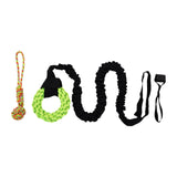 Maxbell Outdoor Bungee Tug Toy for Pitbull for Small to Large Dogs Play Cord Dog Toy green ring