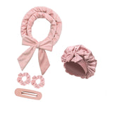 Maxbell Heatless Hair Curling Headband Portable Gift Comfortable Long Hair Curl Wrap Light Pink