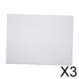 3xA1/A2/A3/A4 Cutting Mat Rotary Cutter Knife Printed Grid Craft grey black