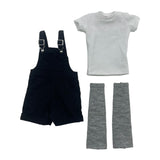 Maxbell 1/6 Scale Bib Overalls and Top Bib Shortalls for 12" Action Figures Dress up