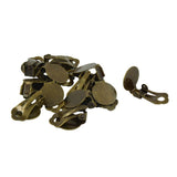 Maxbell 24x Clip On Earring with Pad for Gluing Finding Jewelry Making Bronze&Copper