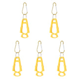 Maxbell 5x Outdoor Glove Clip Keeper Outdoor Anti Drop Clip for Outdoor Construction Yellow