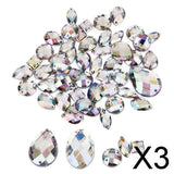 Maxbell 3x50pcs Crystal Sewing Button Decorative Buttons DIY Crafts Mixed Styles